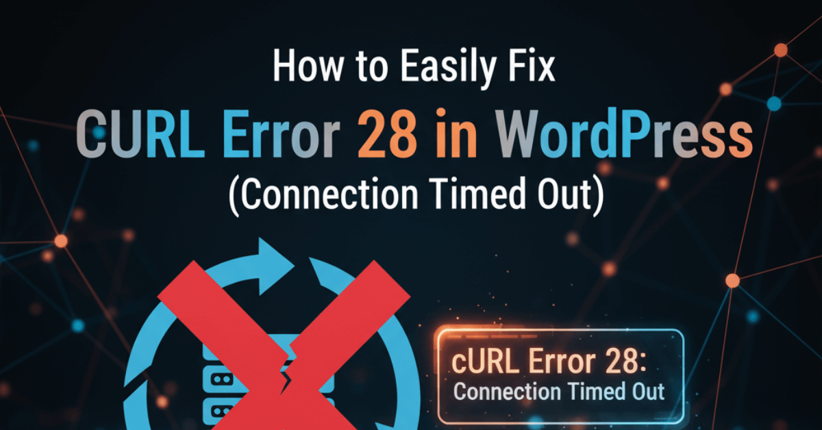 How to Fix cURL Error 28 in WordPress (Connection Timed Out)